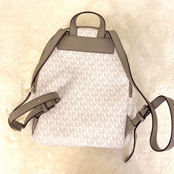 Michael Kors Erin style bright white medium backpack. Never used with tag. - Picture 2 of 6